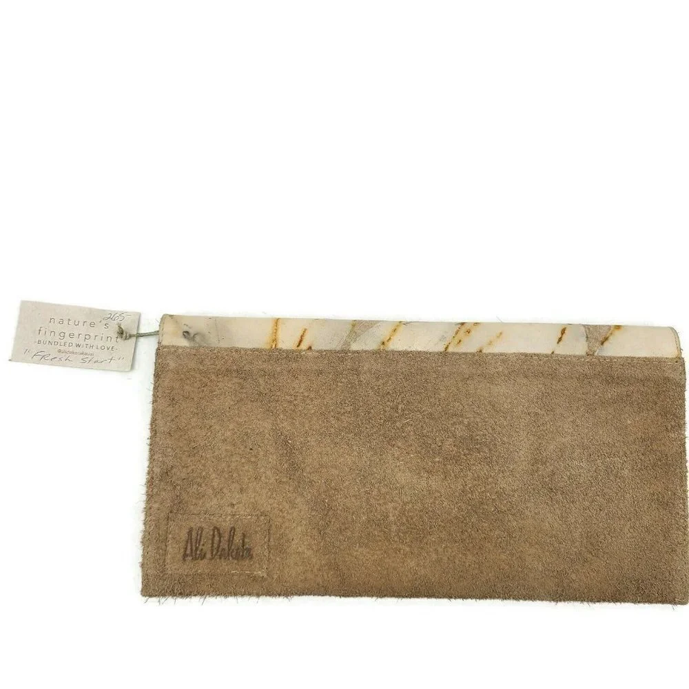 New Ali Dakota Kauai Suede Clutch Purse 